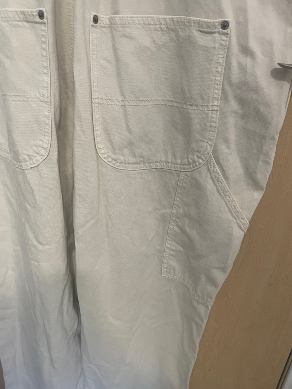 Old Navy Cream Cotton Baggy Overalls 18 NWT - Picture 4 of 9